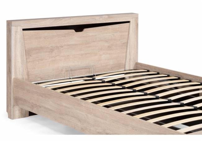 Кровать Магантия 160х200 с ПМ парящая дуб баррик