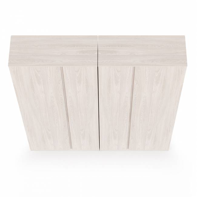 Два Шкафа комбинированных для одежды с зеркалами внутри на створке Ника цвет ясень анкор светлый