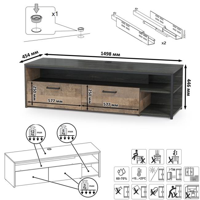 Индустриальная гостиная в стиле лофт с подсветкой Трувор № 17 цвет дуб гранж песочный/интра Индустриальная гостиная в стиле лофт с подсветкой Трувор № 17 цвет дуб гранж песочный/интра