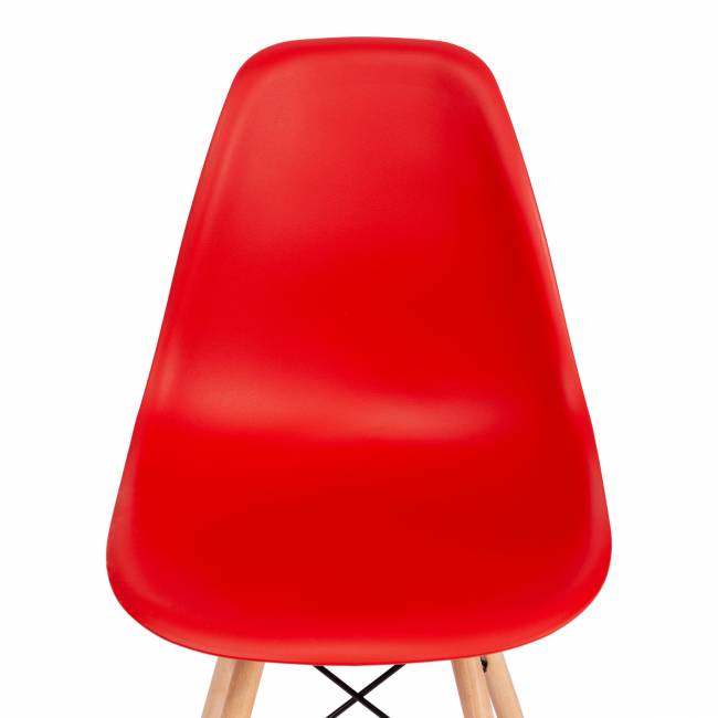 Стул Сindy Eames/Синди Имс (мод. 001) дерево бук/металл/сиденье пластик, 51х46х82см, красный (Комплект из 4 шт.) красный/red дерево бук/металл/сиденье пластик