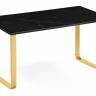 Керамический стол Селена 4 180х90 черный мрамор / золото