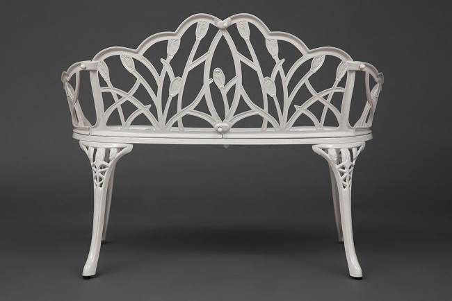 Скамья Secret de Maison Штраус/Strauss алюминиевый сплав, 99хх56х76см, античный белый белый алюминиевый сплав