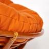 Кресло-качалка PAPASAN/ПАПАСАН w 23/01 B /с подушкой/ 115х78х104 см, Cognac (коньяк), ткань Оранжевый, С 23 Cognac (коньяк)