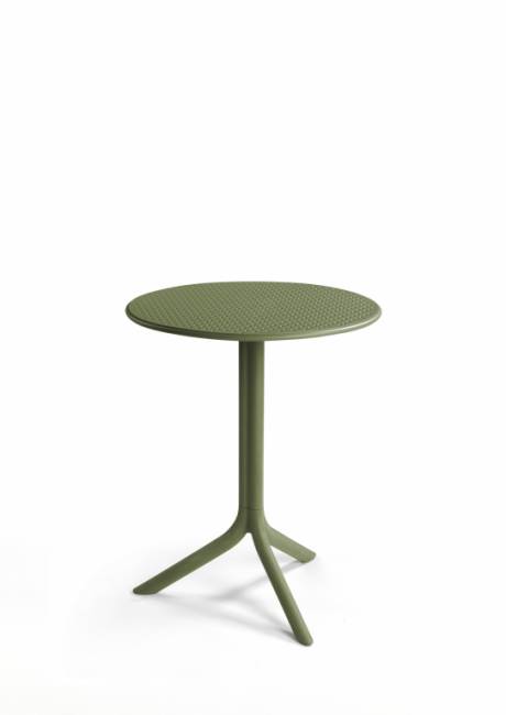 Стол пластиковый обеденный Step + Step Mini агава Ø605х400-765 мм