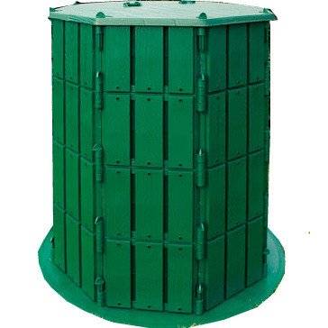 Компостер с крышкой и дном 800 л