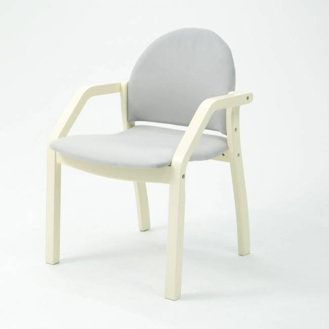 Стул-кресло Джуно 2.0 слоновая кость/серый