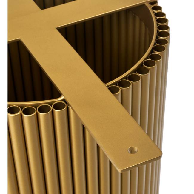 Стол Aura D110, керамогранит Ravena Natural, золотой Стол Aura D110, керамогранит Ravena Natural, золотой