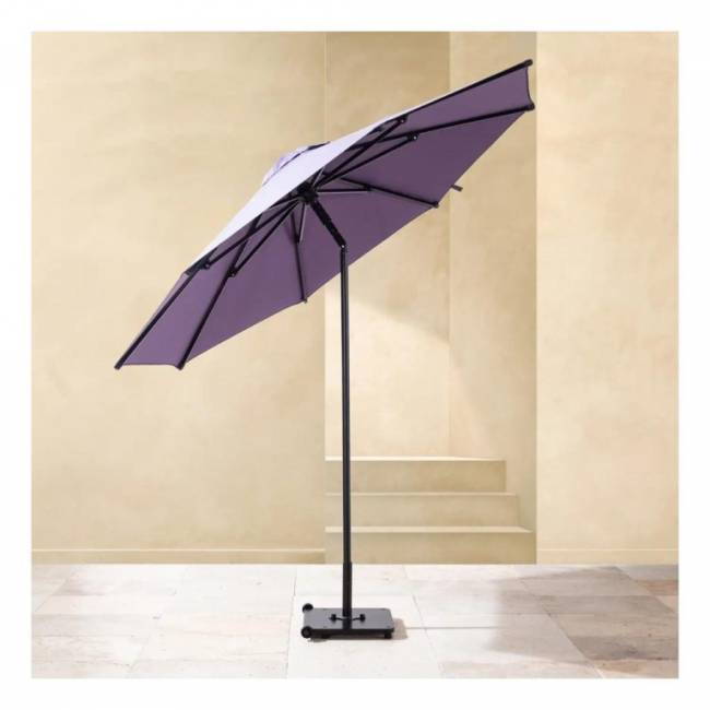 Зонт пляжный профессиональный Ø2.5 м Kiwi Clips серебристый, бирюзовый Ø2500 мм