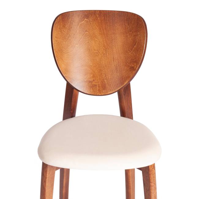 Стул Diamante/Диамант мягкое сидение (1шт.в упаковке) бук, 42х42х85см, темный орех (тобако), ткань тенерифе крем коричневый бук