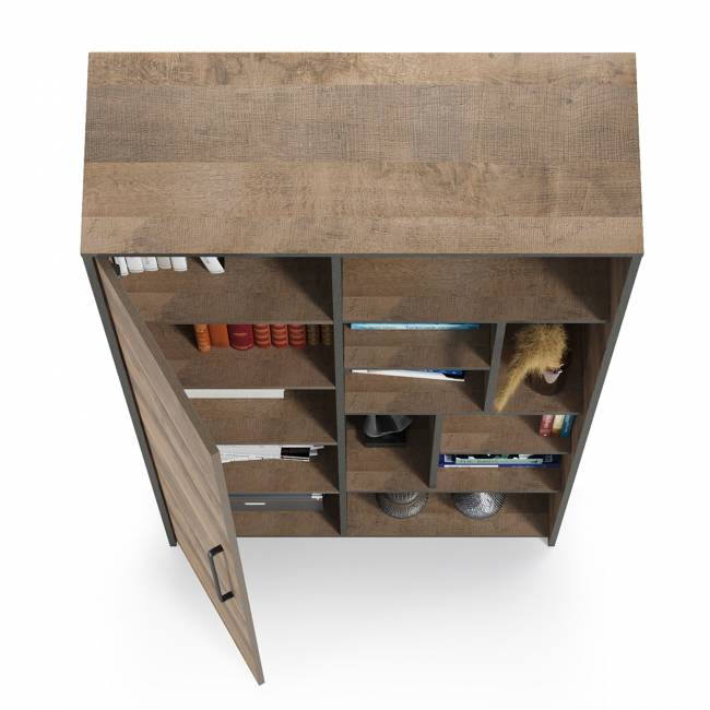 Шкаф-стеллаж Трувор 13.206 цвет дуб гранж песочный/интра Шкаф-стеллаж Трувор 13.206 цвет дуб гранж песочный/интра