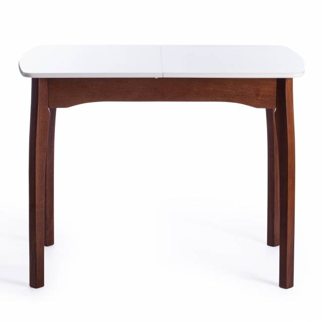 Стол CATERINA бук, мдф, 100+30x70x75, коричневый, белый коричневый, белый бук, мдф
