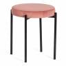 Табурет REVO (mod. 7034) ткань/металл, 44 х 44 х 47 см, коралловый barkhat 15 /черный коралловый barkhat 15 /черный ткань/металл