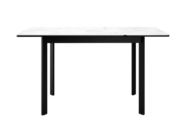 Стол DikLine LK90 Керамика Белый мрамор/подстолье черное/опоры черные Стол DikLine LK90 Керамика Белый мрамор/подстолье черное/опоры черные