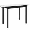 Стол DikLine LK90 Керамика Белый мрамор/подстолье черное/опоры черные Стол DikLine LK90 Керамика Белый мрамор/подстолье черное/опоры черные
