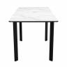 Стол DikLine LK90 Керамика Белый мрамор/подстолье черное/опоры черные Стол DikLine LK90 Керамика Белый мрамор/подстолье черное/опоры черные