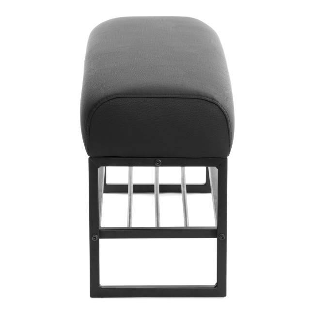 Банкетка-обувница Charli Lux/Чарли Люкс экокожа , Sharp Чёрный черный экокожа