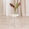 Столик журнальный GLAND 1 шт. в упаковке металл, 40*40*45см, белый белый металл