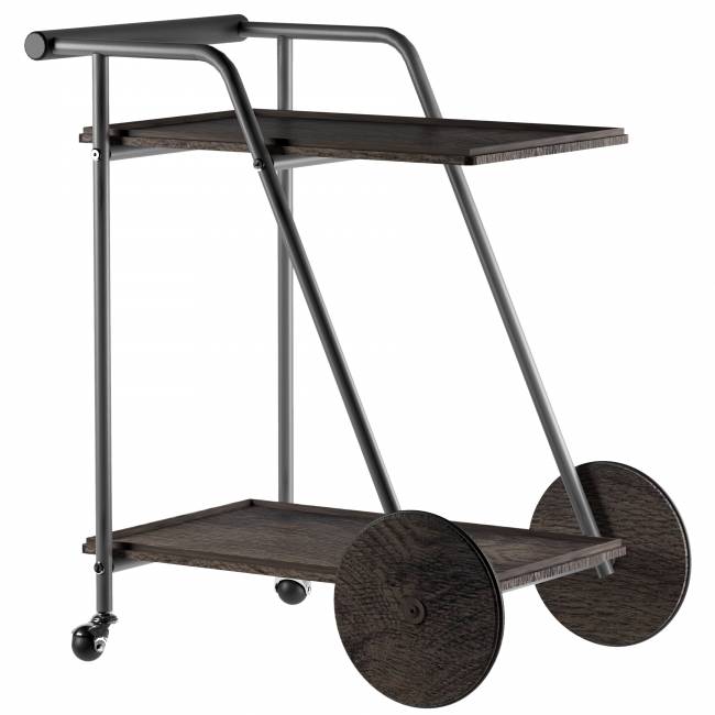 Стол сервировочный Оди металлик/эбеновое дерево/дуб маррон Стол сервировочный Оди металлик/эбеновое дерево/дуб маррон