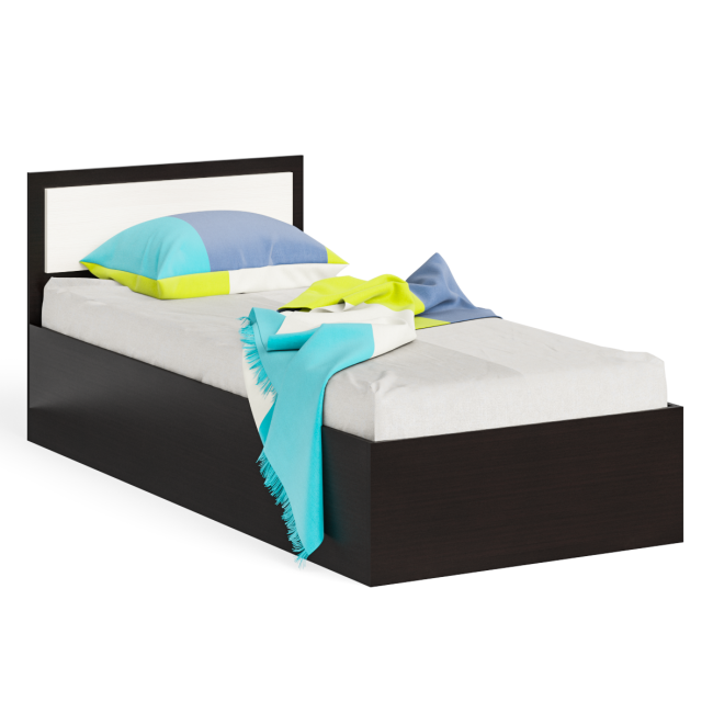 Кровать 900 с тумбой Фиеста цвет венге/дуб лоредо