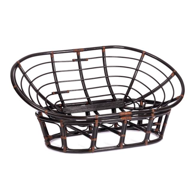 Диван Мамасан/Mamasan (23/02 W) /с подушкой/ 169х102х80см, античный черно-коричневый, матрац 182х119см, рогожка, меланж Antique brown (античный черно-коричневый)