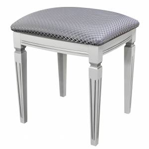 Банкетка Васко В 107Н белый/серебро, Атина серебро