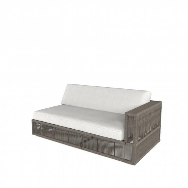 Диван модульный угловой "Канцлер", из искусственного ротанга, коричневый, темно-серый