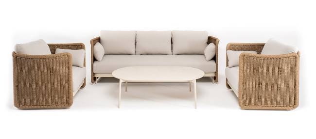 "Аликанте" лаунж-зона из искусственного ротанга, цвет соломенный "Аликанте" лаунж-зона из искусственного ротанга, цвет соломенный