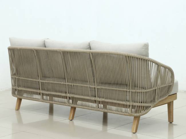 Диван плетеный трехместный Mali натуральный 1930х805х825 мм