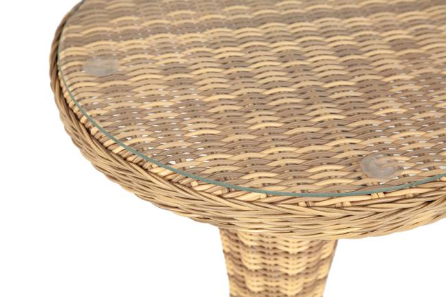 "Леванте" стол круглый из искусственного ротанга, цвет соломенный "Леванте" стол круглый из искусственного ротанга, цвет соломенный