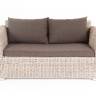"Капучино" диван из искусственного ротанга двухместный, цвет бежевый