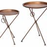 Набор из 2-х складных столиков Secret De Maison DEWI ( mod. M-5259 AB )  металл, 47х47х67/39х39х54, античная медь античная медь металл