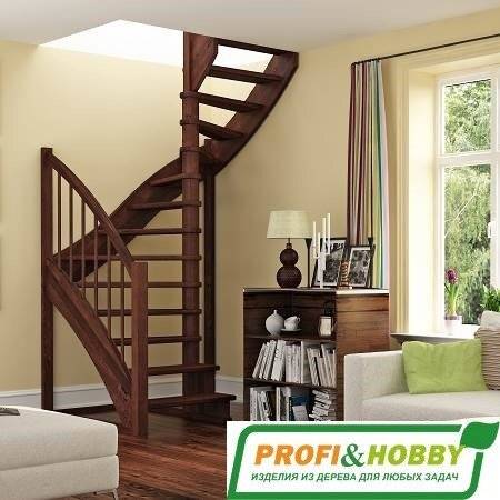 Деревянная лестница К-005м/2 Деревянная лестница К-005м/2