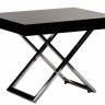 Стол-трансформер Левмар Cross G27/S79 черный глянец/ опоры нерж.сталь