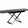 Стол-трансформер Левмар Cross G27/S79 черный глянец/ опоры нерж.сталь