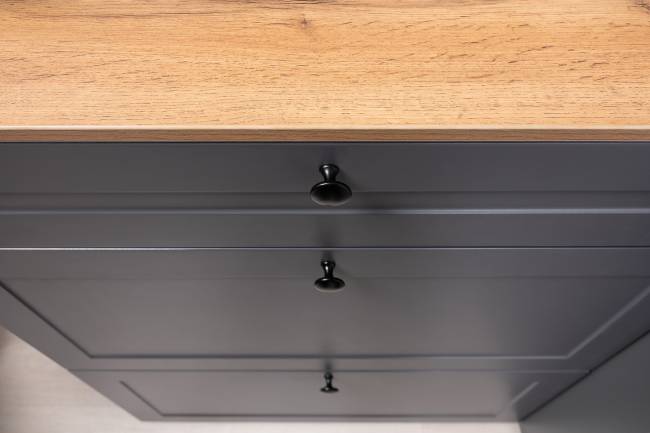 Тумба для обуви Остин 16.121 цвет серый графит/дуб крафт золотой