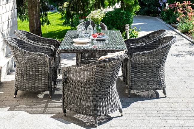 "Равенна" плетеное кресло из искусственного ротанга, цвет графит "Равенна" плетеное кресло из искусственного ротанга, цвет графит