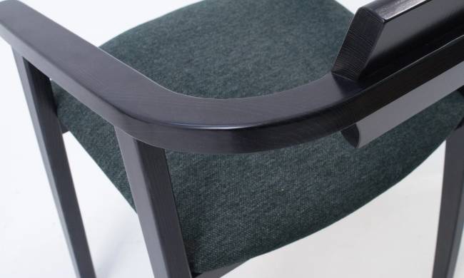 Стул-кресло Челси ПМ чёрный/зелёный