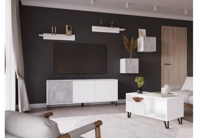 Эннис белый / бетон светлый