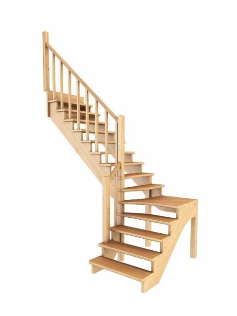 Деревянная лестница К-031м/2 Деревянная лестница К-031м/2