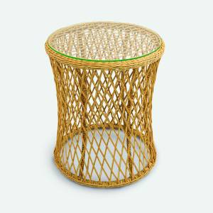 Стол Nova D650 СТ (без упаковки) Индийское дерево, RAL 1014, CT.Прозрачное