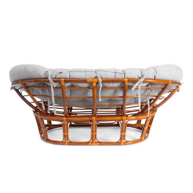 Диван MAMASAN/МАМАСАН 23/02 W /с подушкой/ 169х102х80 см, Cognac (коньяк), матрац 182х119 см, ткань серо-бежевая 3М 16/2 Cognac (коньяк)