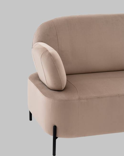 Диван Кэнди велюр светло-серый