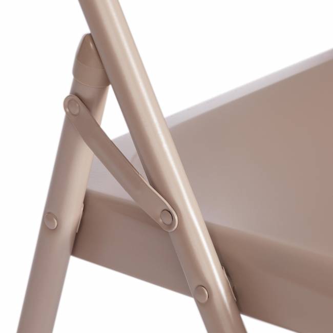 Стул складной FOLDER (mod. 3023(II)) металлический, 46,5 x 48 x 75, 7-beige (Комплект из 6 шт.) бежевый металлический