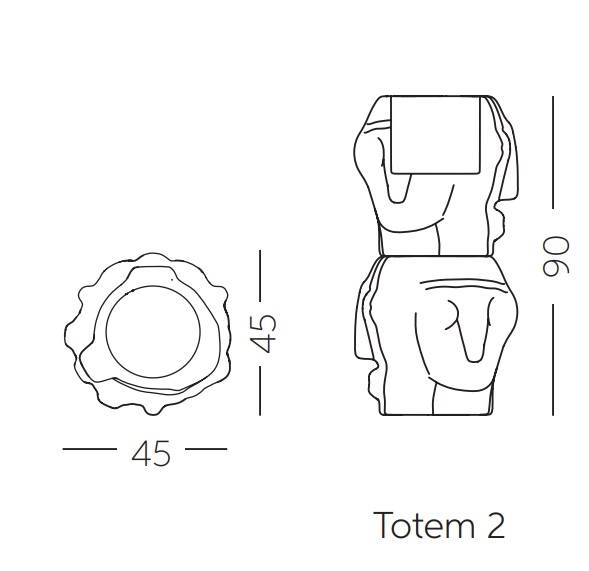 Кашпо из биопластика Threebu Totem Pot 2 Special 450х450х900 мм