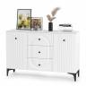 Валенсия два комода-тумбы и сервант три дверки № 123 цвет белый шагрень