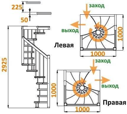 Деревянная лестница ЛВ-1.0