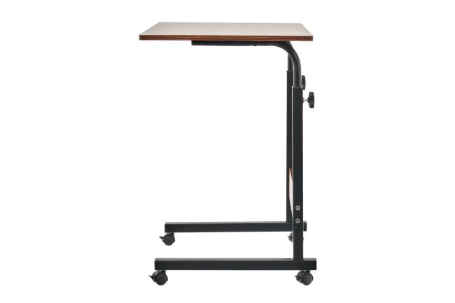Стол многофункциональный на колесах, 60x40 см, «РОЛЛ», 2 ножки, регул.высота, мдф, металл, тёмн. дерево, черный Стол многофункциональный на колесах, 60x40 см, «РОЛЛ», 2 ножки, регул.высота, мдф, металл, тёмн. дерево, черный