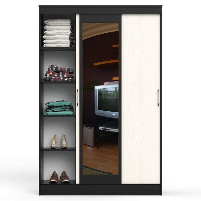 Шкаф-купе СВК-1300 цвет венге/дуб лоредо Шкаф-купе СВК-1300 цвет венге/дуб лоредо