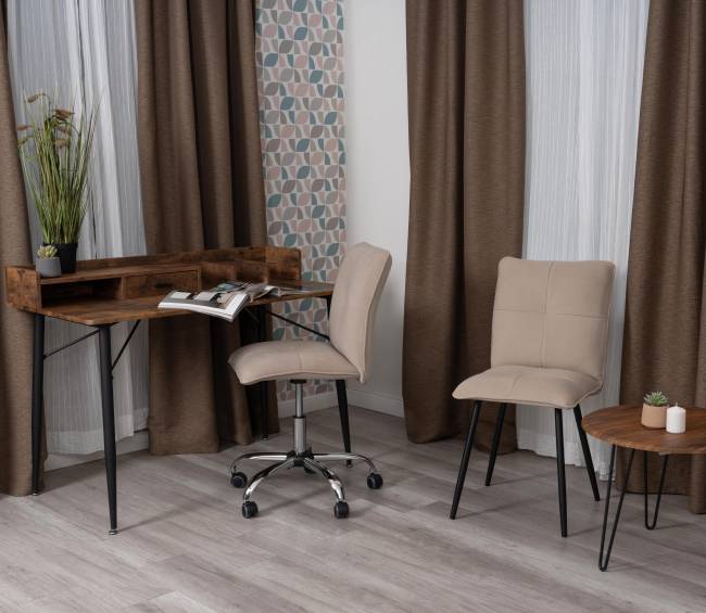 Комплект кресло+стул Свит/Sweet LT, велюр, бежевый/черный, 7 бежевый/черный флок Комплект кресло+стул Свит/Sweet LT, велюр, бежевый/черный, 7 бежевый/черный флок