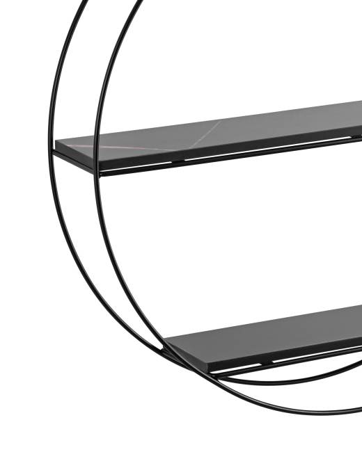 Полка Luna черная черный мрамор